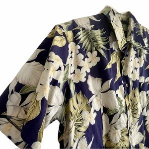 Fiji Island Bula Mai Cotton Floral Resortwear Short-Sleeve Vintage Shirt Perfect